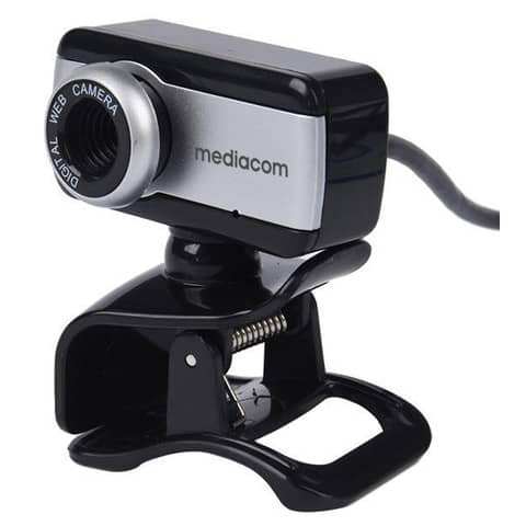 Webcam Mediacom M250 nero/silver risoluzione 640x480 px - USB 2.0 compatibile Windows e Mac OS - M-WEA250